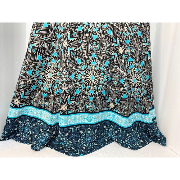 Adorne Women's Multicolor Polyester V-Neck Sleeveless Knee Length Dress Size 8 - Picture 4 of 16